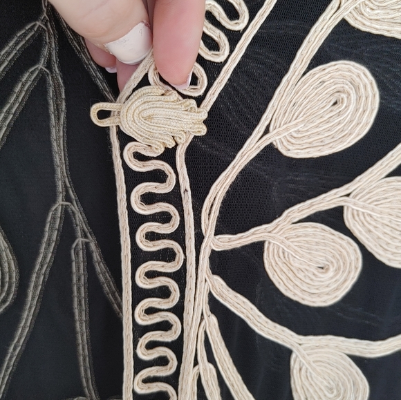 Jeannie brand vintage black and gold evening cover up - Picture 3 of 5